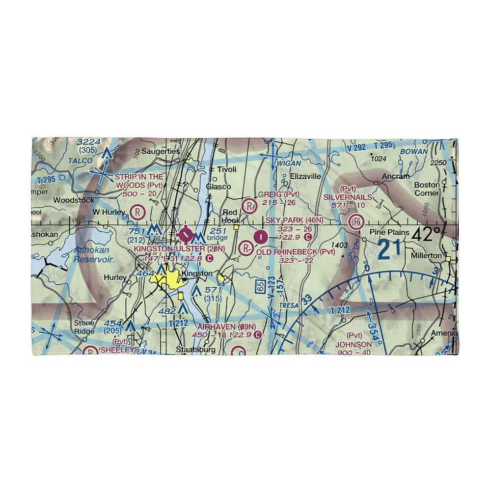 Old Rhinebeck Airport (NY94) VFR Sectional Towel 