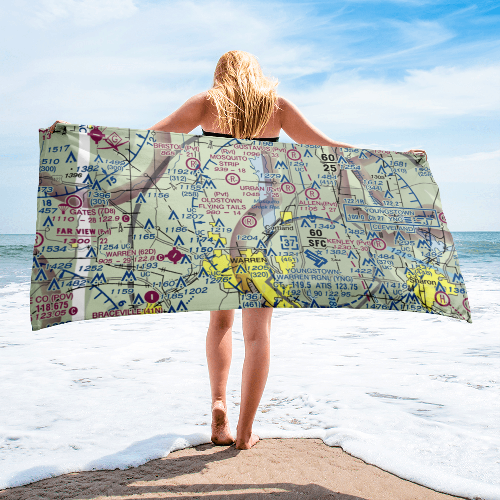 Oldstown Flying Tails Airport (81OH) VFR Sectional Towel 