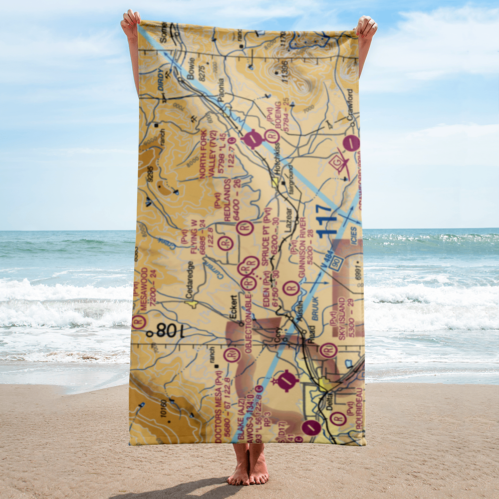 Omega 1 STOLport (12CO) VFR Sectional Towel 