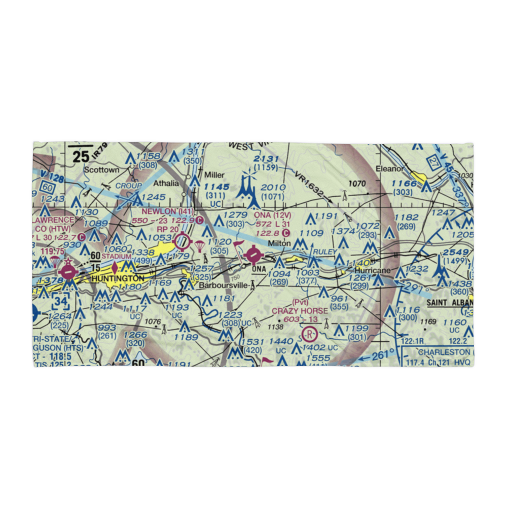 Ona Airpark (12V) VFR Sectional Towel 