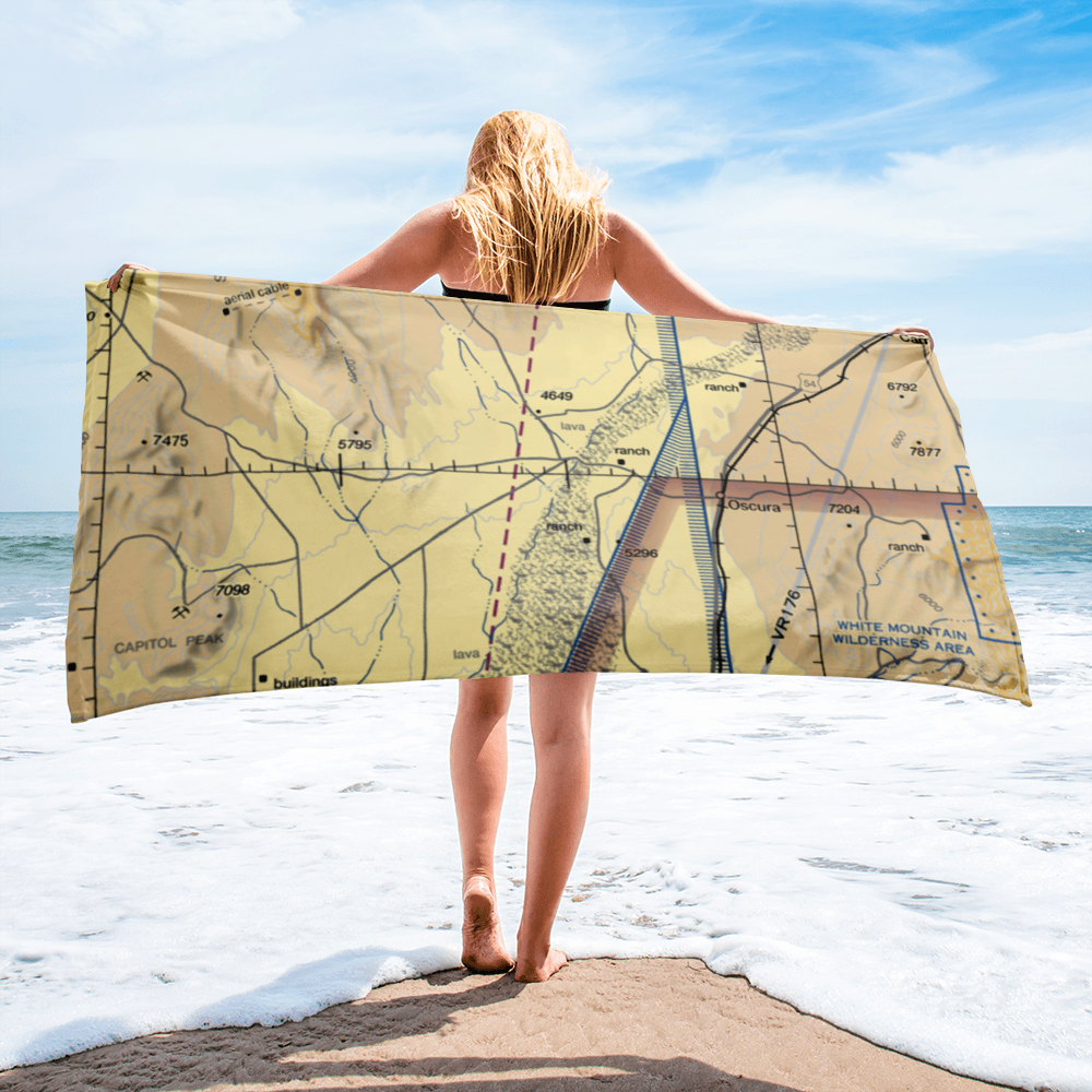 Oscura Army Air Field Aux Airport (80E) VFR Sectional Towel 