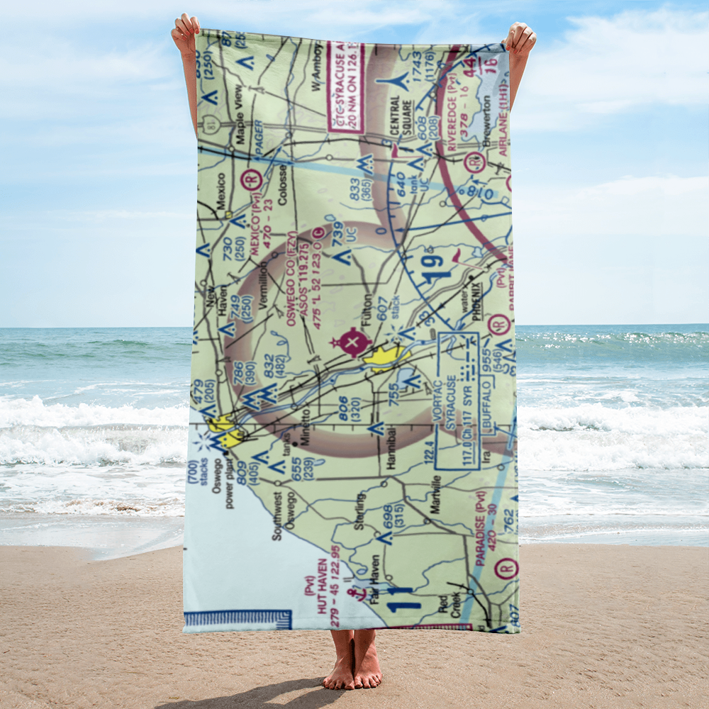 Oswego County Airport (FZY) VFR Sectional Towel 