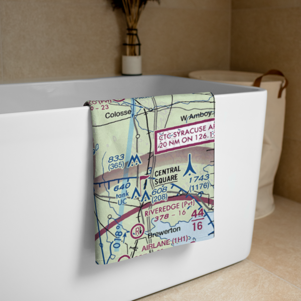 Oswego County Airport (FZY) VFR Sectional Towel 