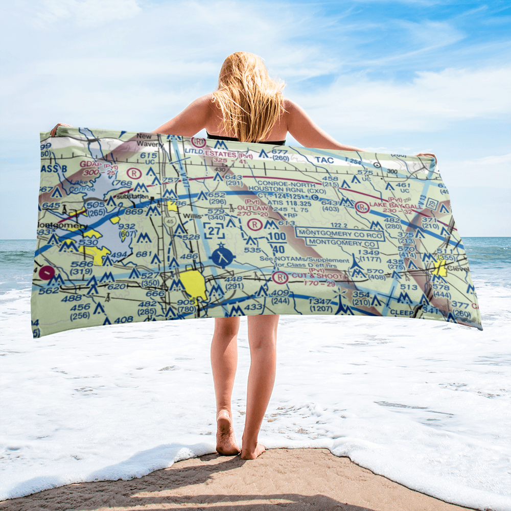 Outlaw Flyers Airport (16XS) VFR Sectional Towel 