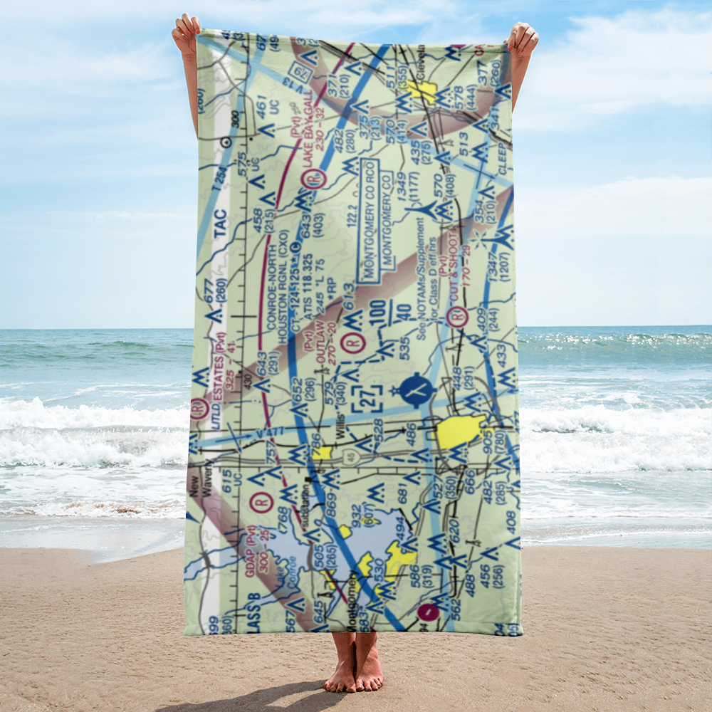 Outlaw Flyers Airport (16XS) VFR Sectional Towel 