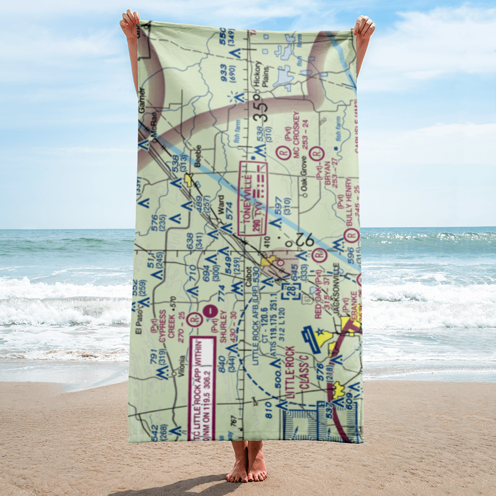 Overturf Field (OVERTF) VFR Sectional Towel 