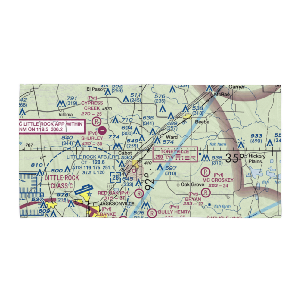 Overturf Field (OVERTF) VFR Sectional Towel 