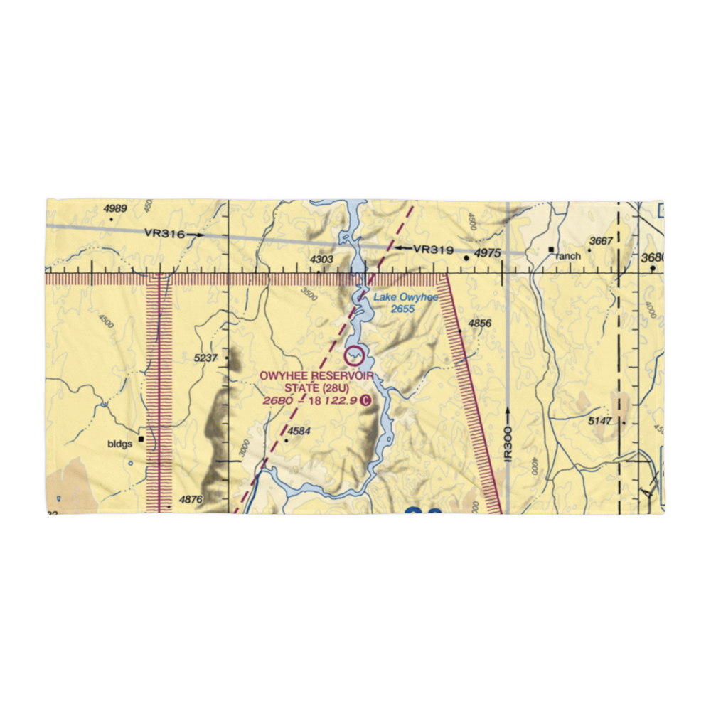 Owyhee Reservoir State Airport (28U) VFR Sectional Towel 