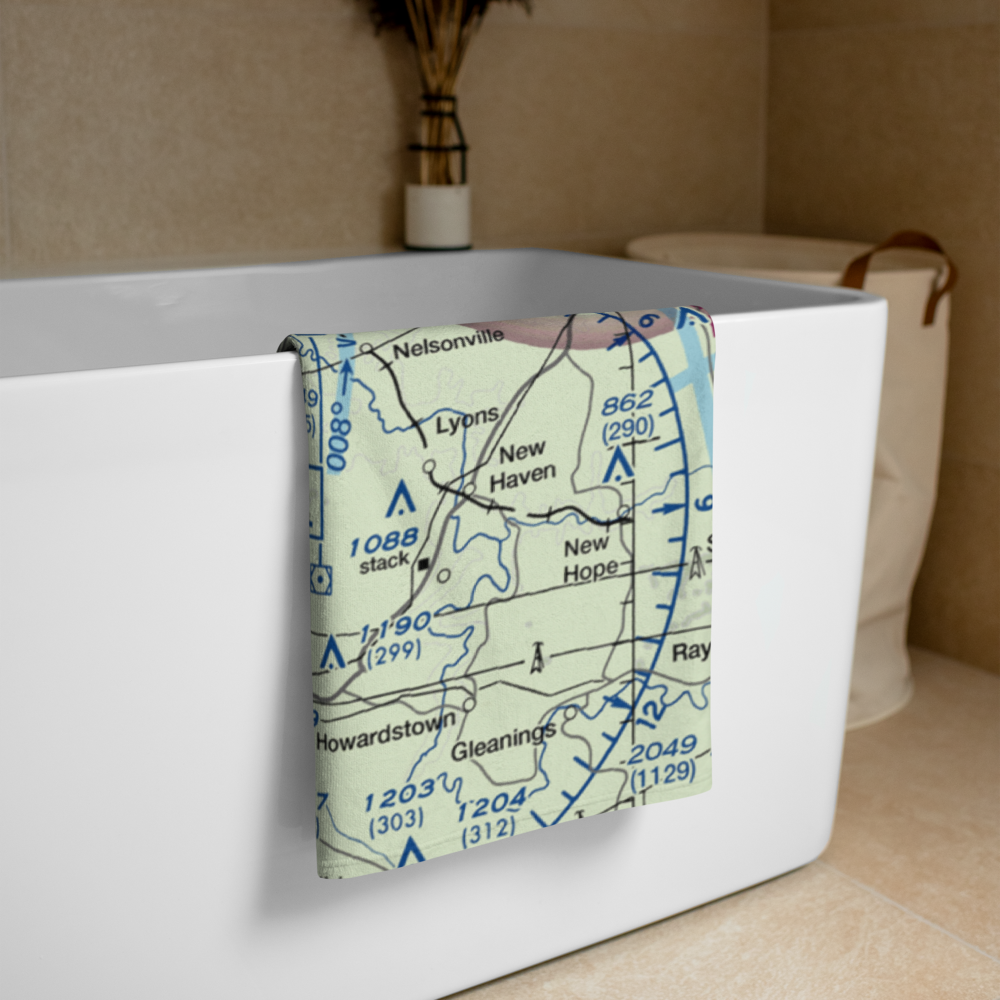 Oz Airport (2KY4) VFR Sectional Towel 