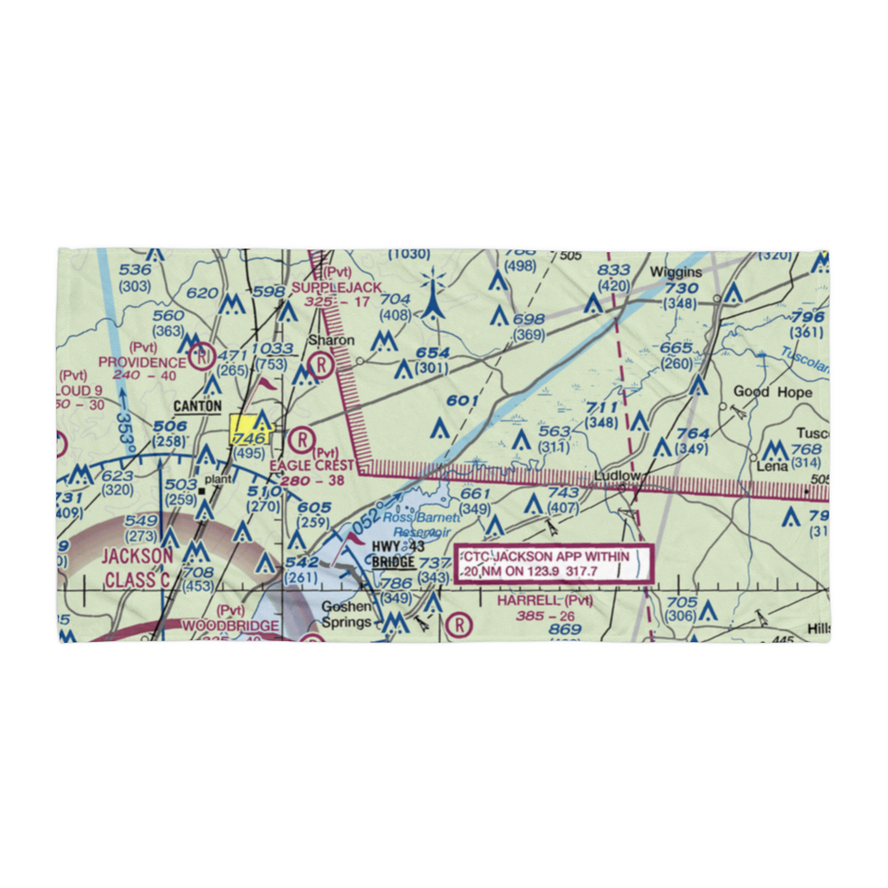 Pace Airstrip (MS29) VFR Sectional Towel 