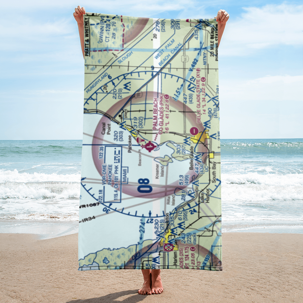 Palm Beach County Glades Airport (PHK) VFR Sectional Towel 