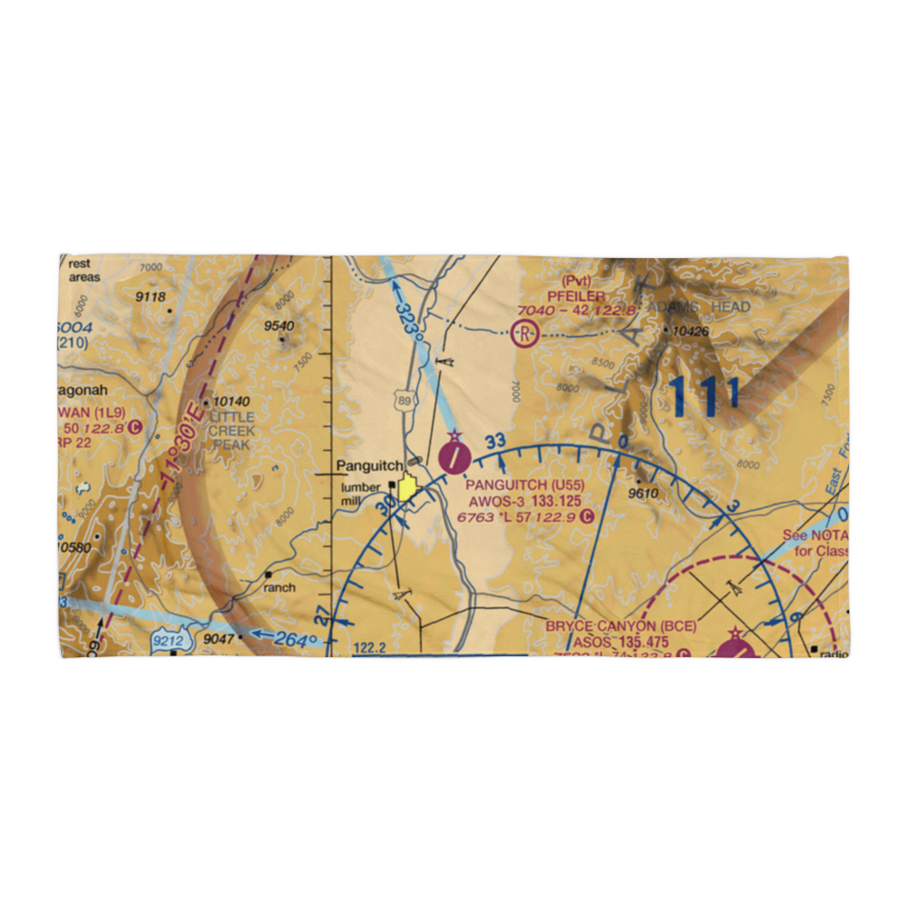 Panguitch Municipal Airport (U55) VFR Sectional Towel 