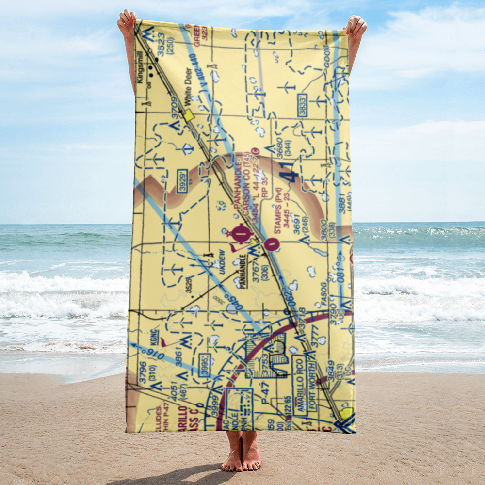 Panhandle Carson County Airport (T45) VFR Sectional Towel 