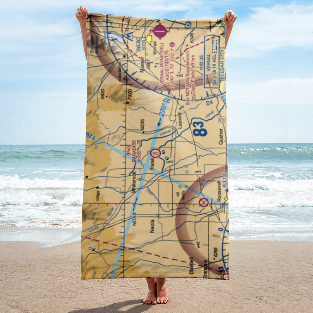 Paradise Air Park (UT67) VFR Sectional Towel 