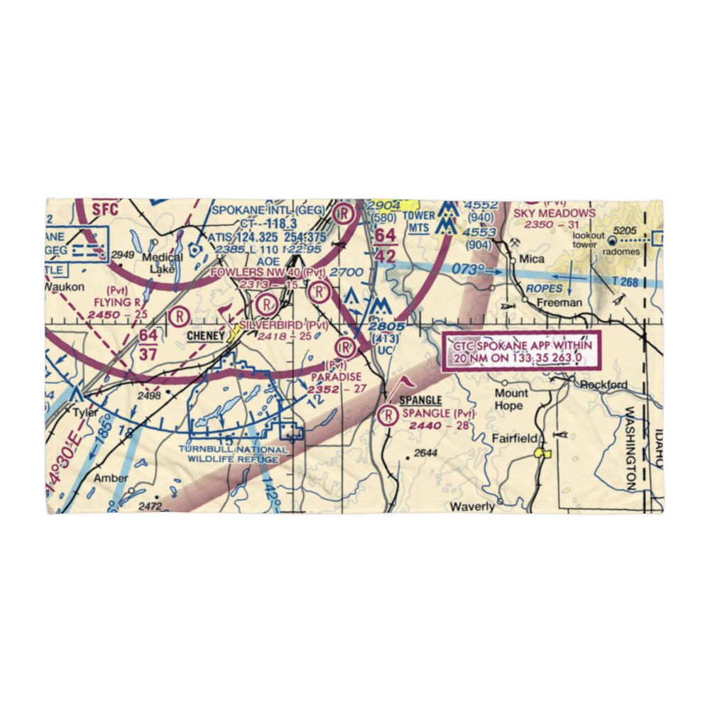 Paradise Air Ranch Airport (WA62) VFR Sectional Towel 