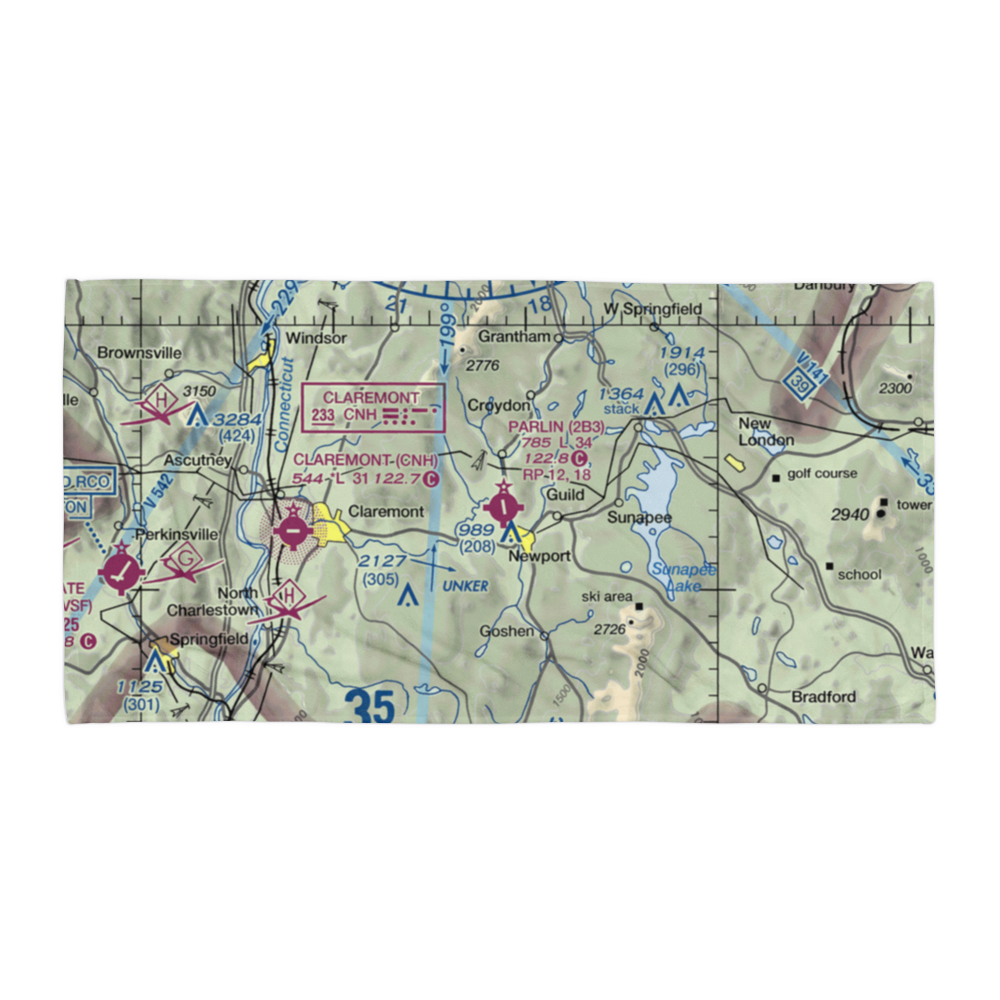 Parlin Field (2B3) VFR Sectional Towel 