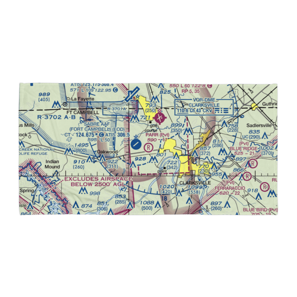 Parr Field (TN53) VFR Sectional Towel 