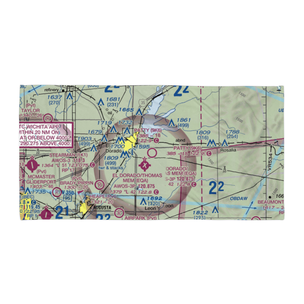 Patty Field (9K6) VFR Sectional Towel 