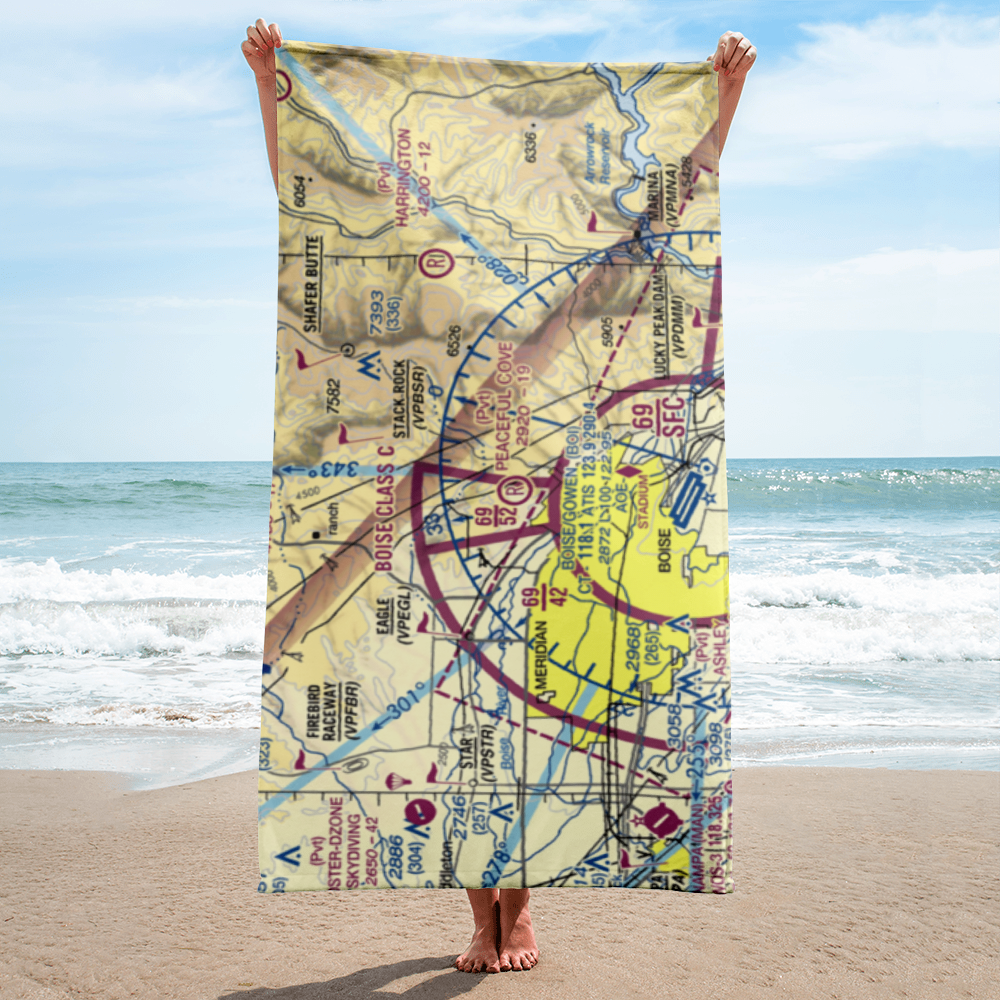 Peaceful Cove Airport (14ID) VFR Sectional Towel 