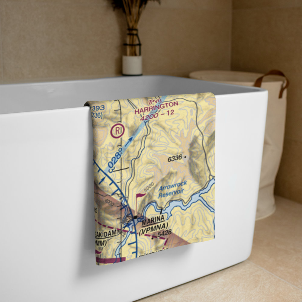 Peaceful Cove Airport (14ID) VFR Sectional Towel 