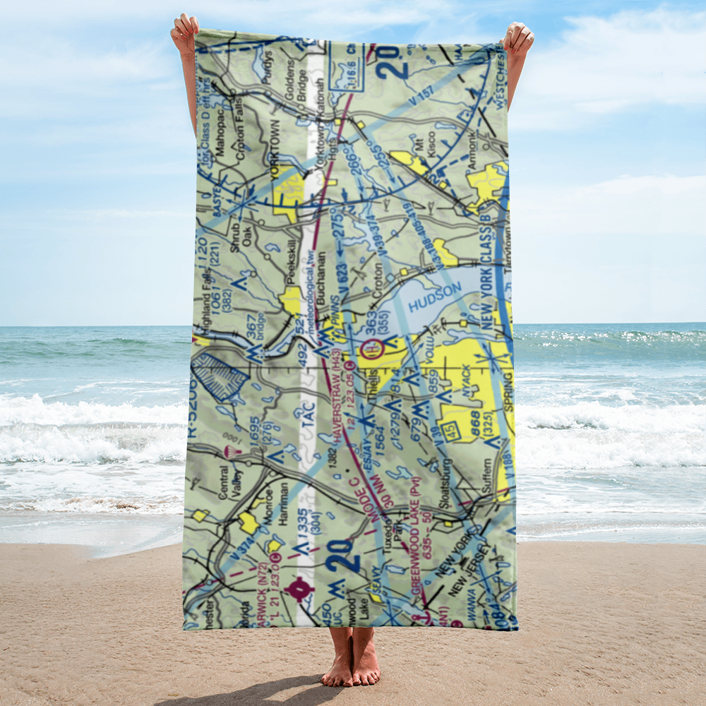 Peekskill Seaplane Base (7N2) VFR Sectional Towel 