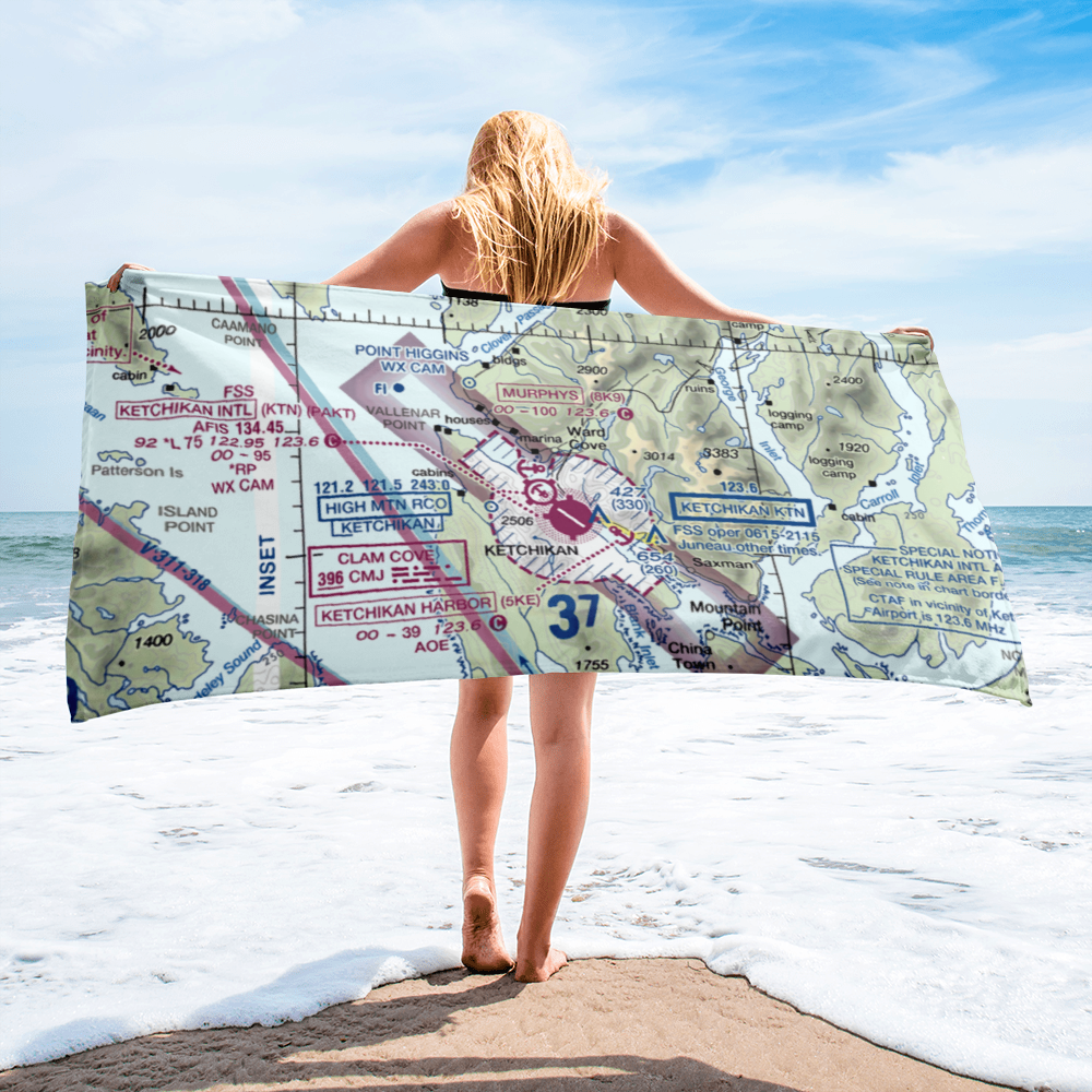 Peninsula Point Pullout Seaplane Base (9C0) VFR Sectional Towel 