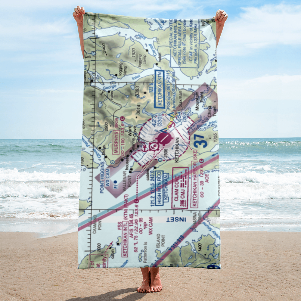 Peninsula Point Pullout Seaplane Base (9C0) VFR Sectional Towel 