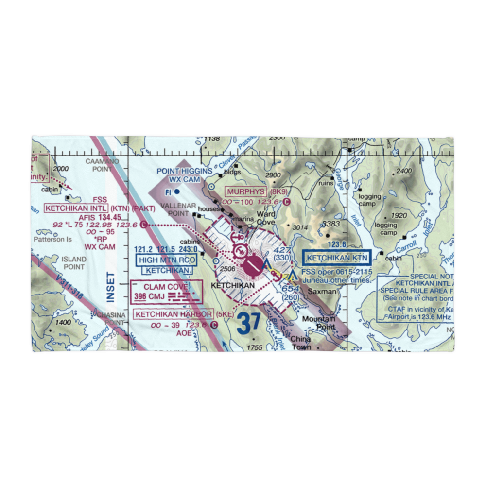Peninsula Point Pullout Seaplane Base (9C0) VFR Sectional Towel 