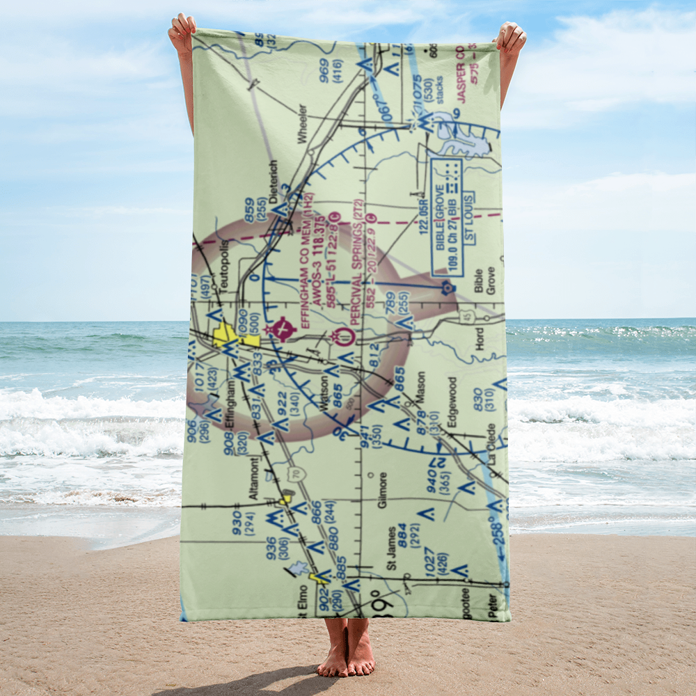 Percival Springs Airport (2T2) VFR Sectional Towel 