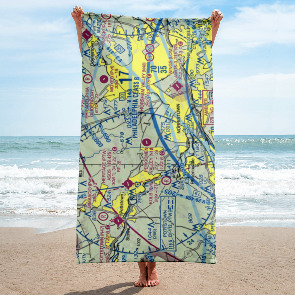 Perkiomen Valley Airport (N10) VFR Sectional Towel 