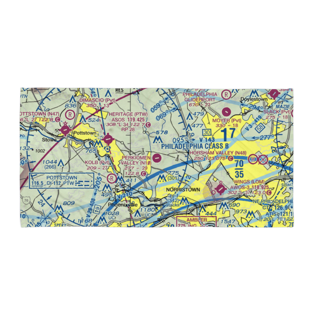 Perkiomen Valley Airport (N10) VFR Sectional Towel 
