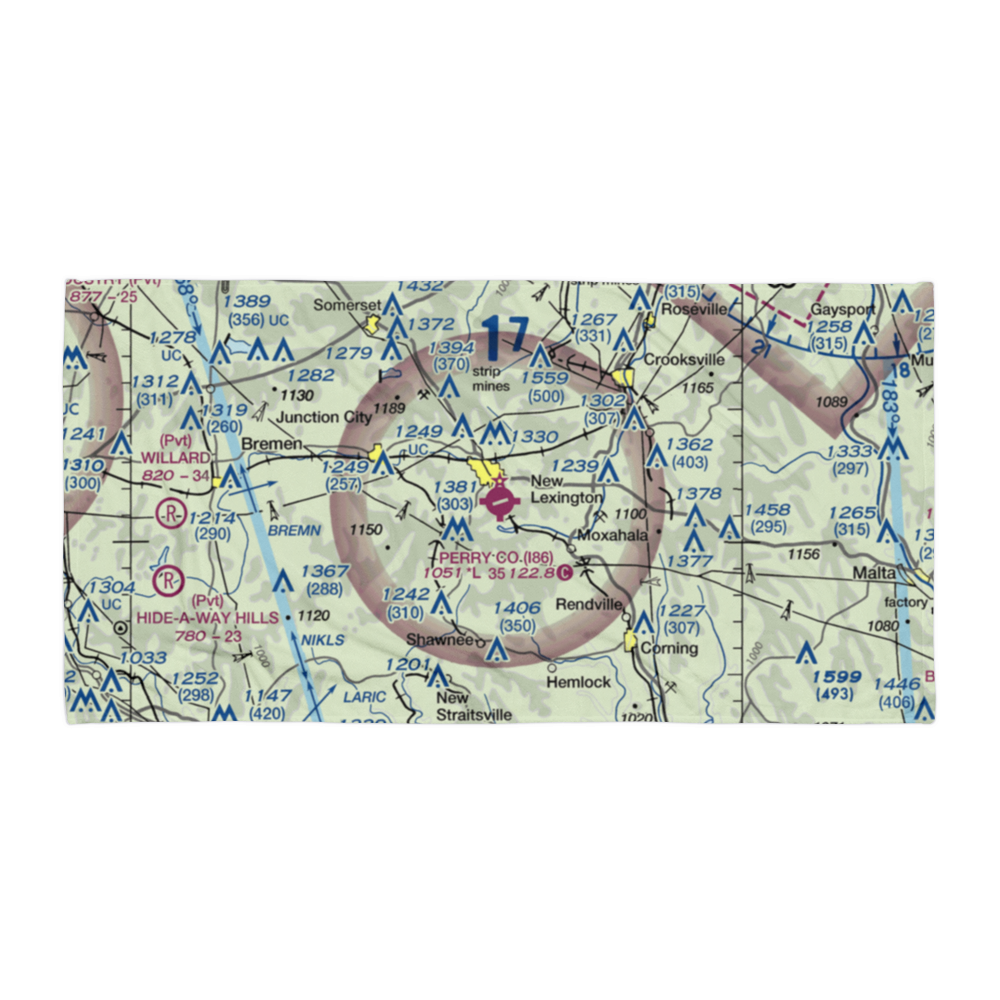 Perry County Airport (I86) VFR Sectional Towel 