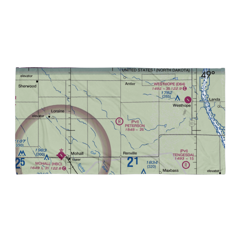 Peterson Airstrip (4NA3) VFR Sectional Towel 
