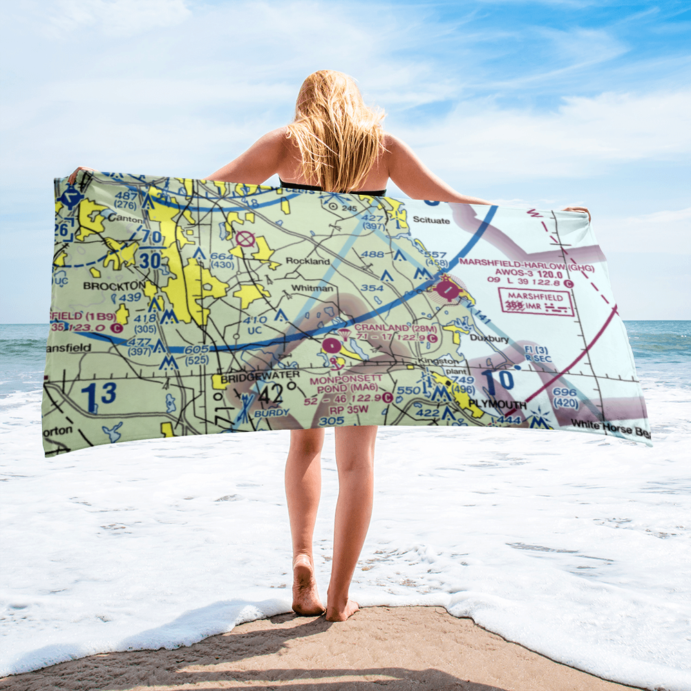 Pheasant Field (MA64) VFR Sectional Towel 