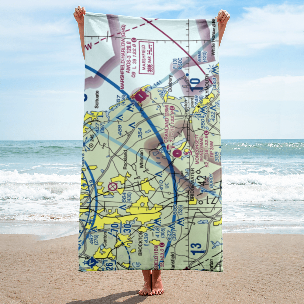 Pheasant Field (MA64) VFR Sectional Towel 