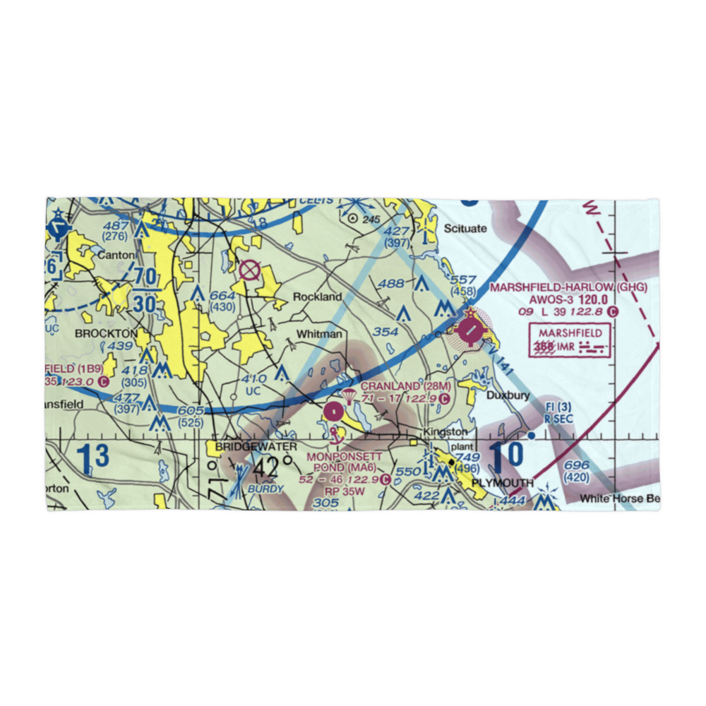 Pheasant Field (MA64) VFR Sectional Towel 