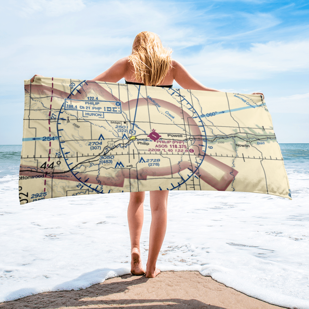 Philip Airport (PHP) VFR Sectional Towel 