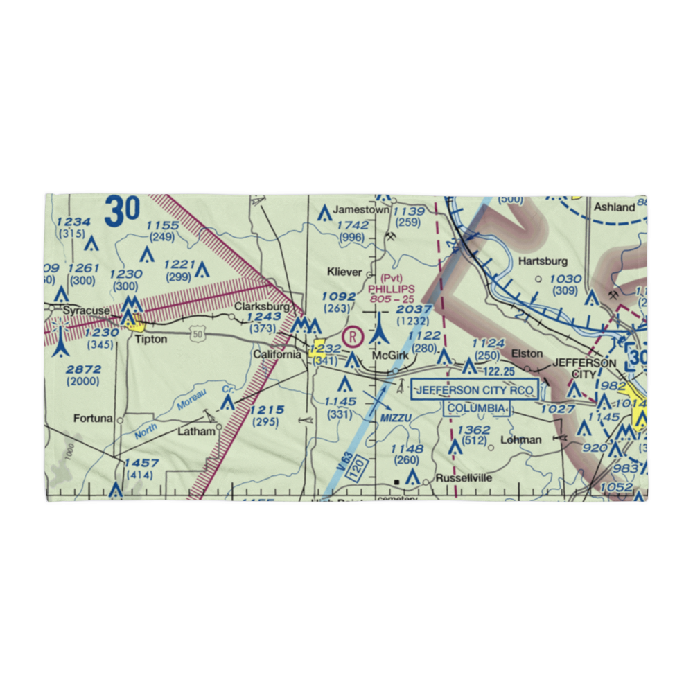 Phillips Field (MO23) VFR Sectional Towel 