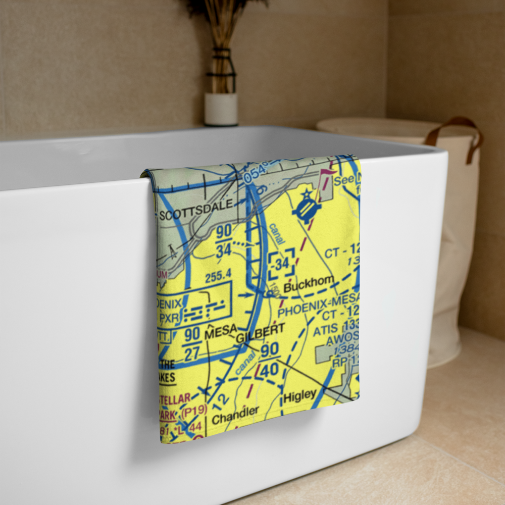 Phoenix Sky Harbor International Airport (PHX) VFR Sectional Towel 
