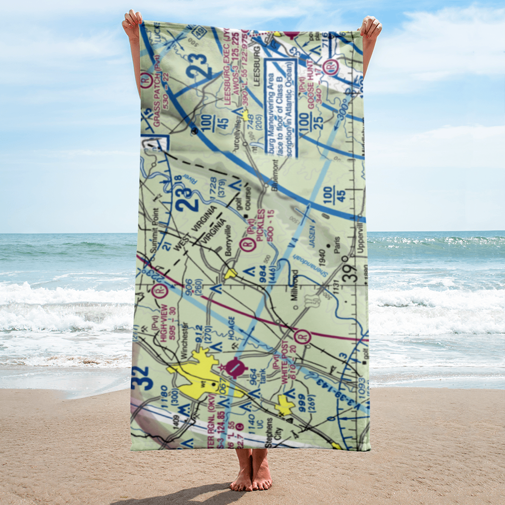 Pickles Airport (01VA) VFR Sectional Towel 