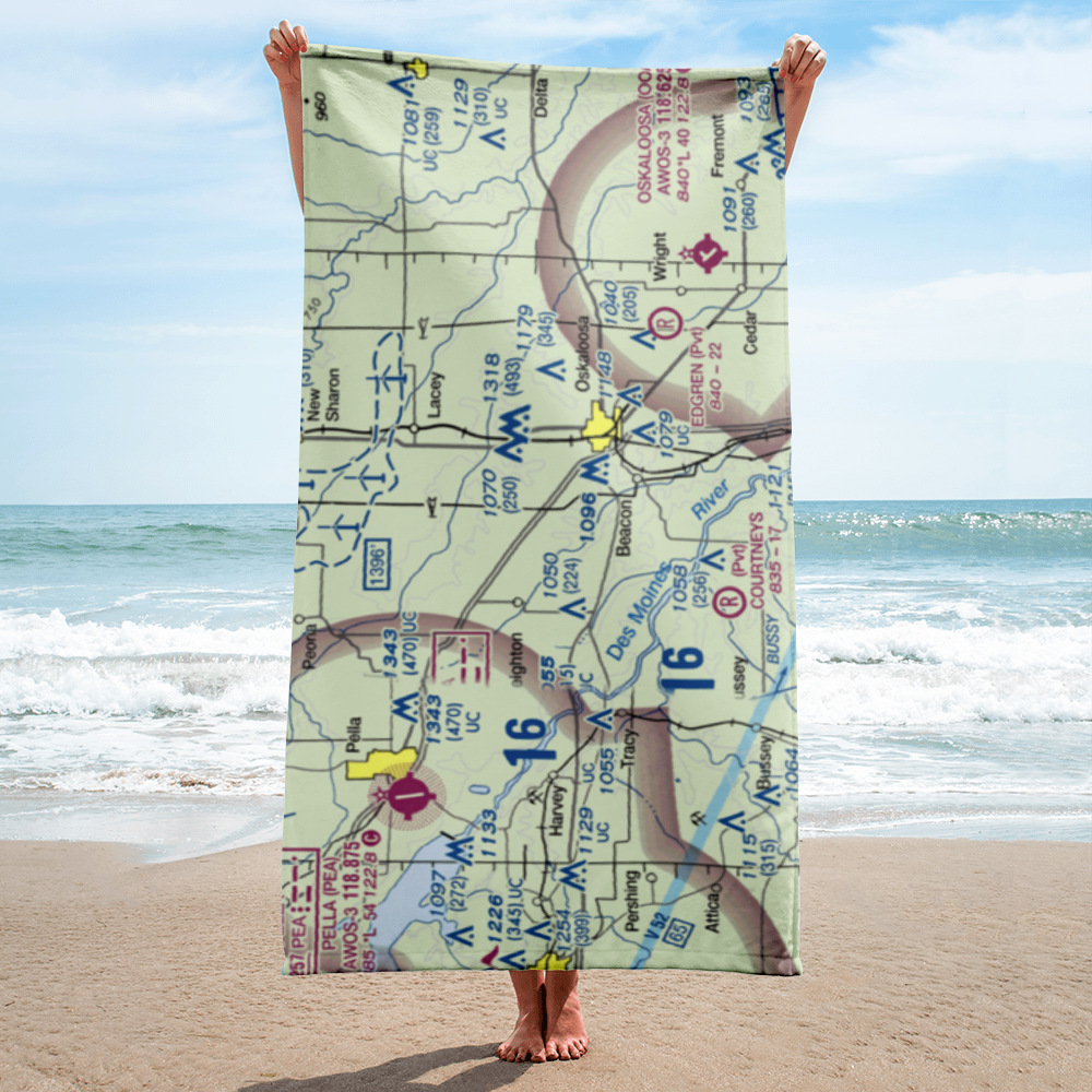 Pierson Field (IA32) VFR Sectional Towel 