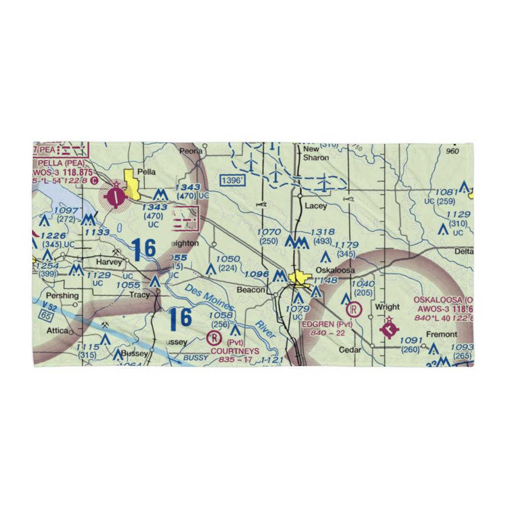 Pierson Field (IA32) VFR Sectional Towel 