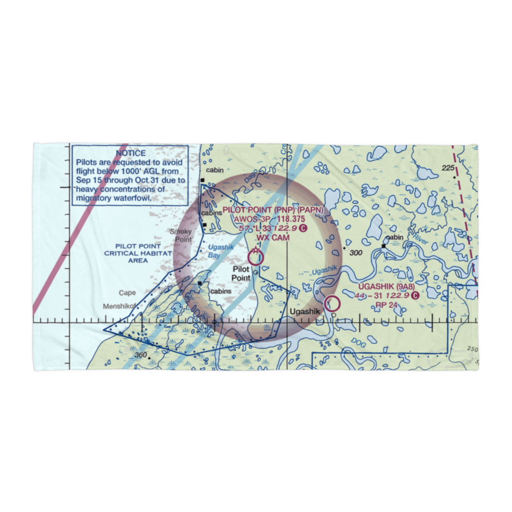 Pilot Point Airport (PNP) VFR Sectional Towel 