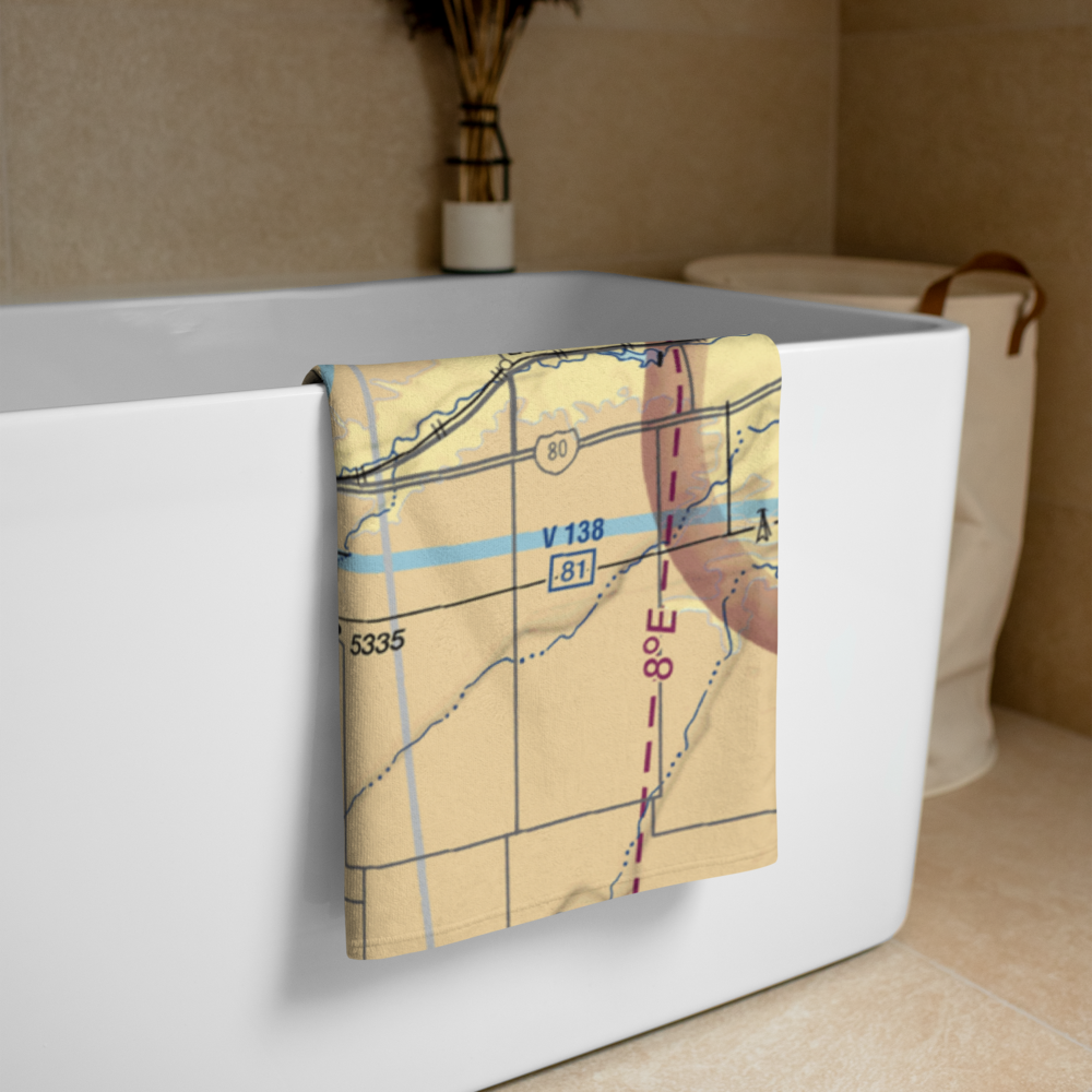 Pine Bluffs Municipal Airport (82V) VFR Sectional Towel 