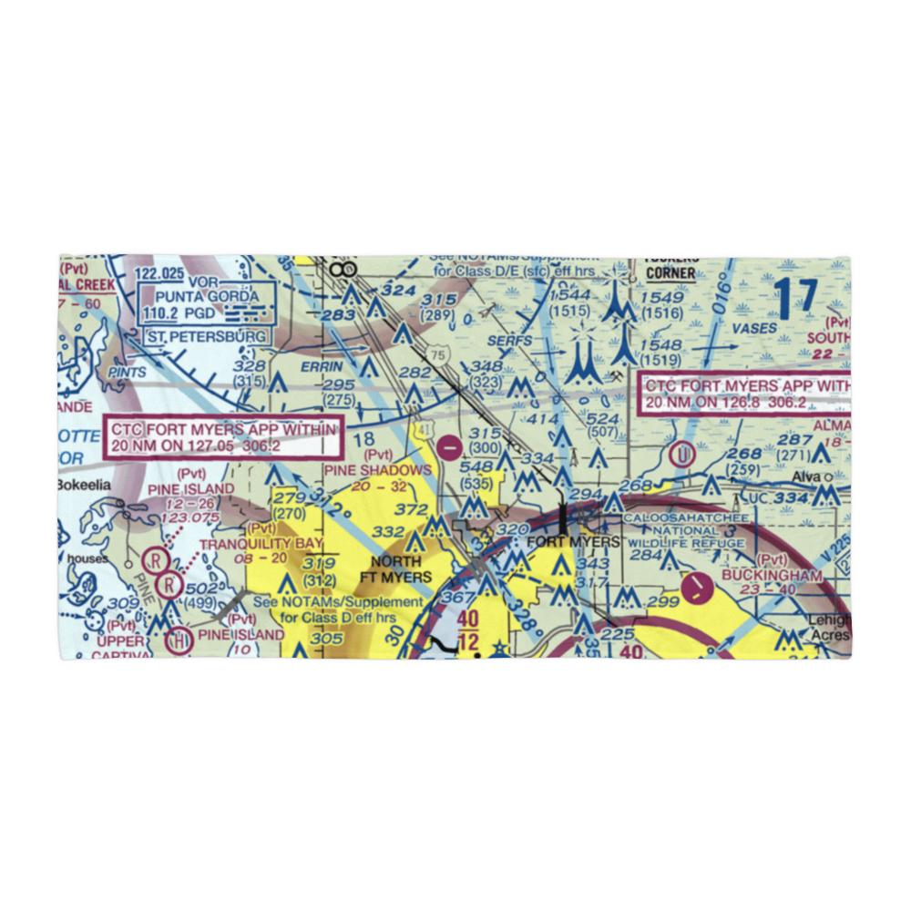 Pine Shadows Airpark (94FL) VFR Sectional Towel 