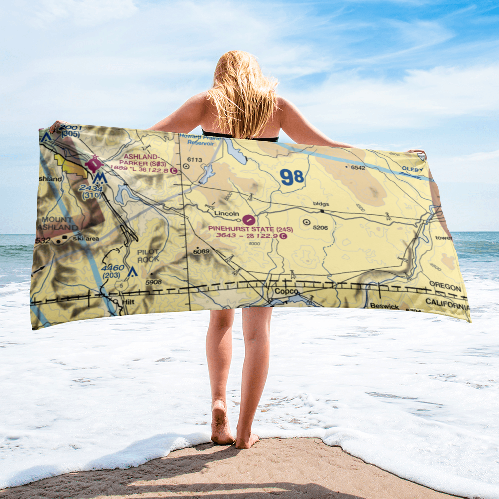 Pinehurst State Airport (24S) VFR Sectional Towel 