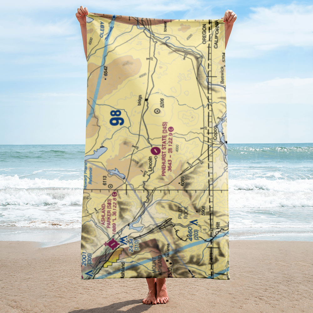 Pinehurst State Airport (24S) VFR Sectional Towel 
