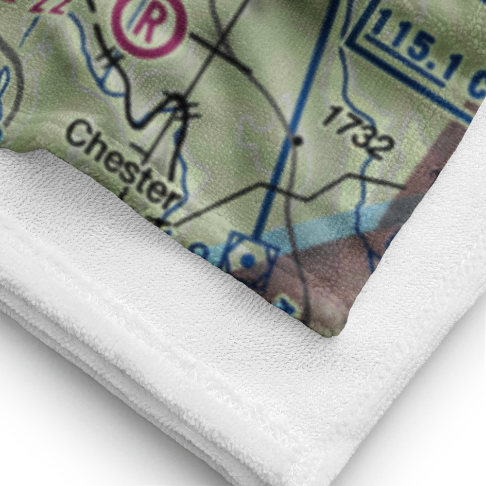 Pittsfield Municipal Airport (PSF) VFR Sectional Towel 