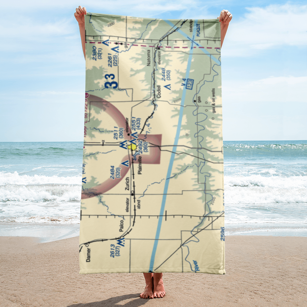 Plainville Airpark (0R9) VFR Sectional Towel 