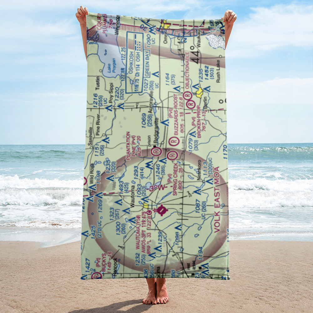 Plantation Pine Airport (3WI8) VFR Sectional Towel 